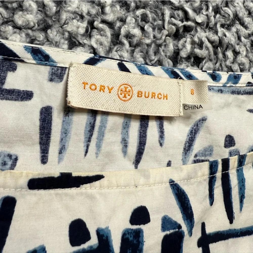 Tory Burch Cotton Geometric Patterned Blouse